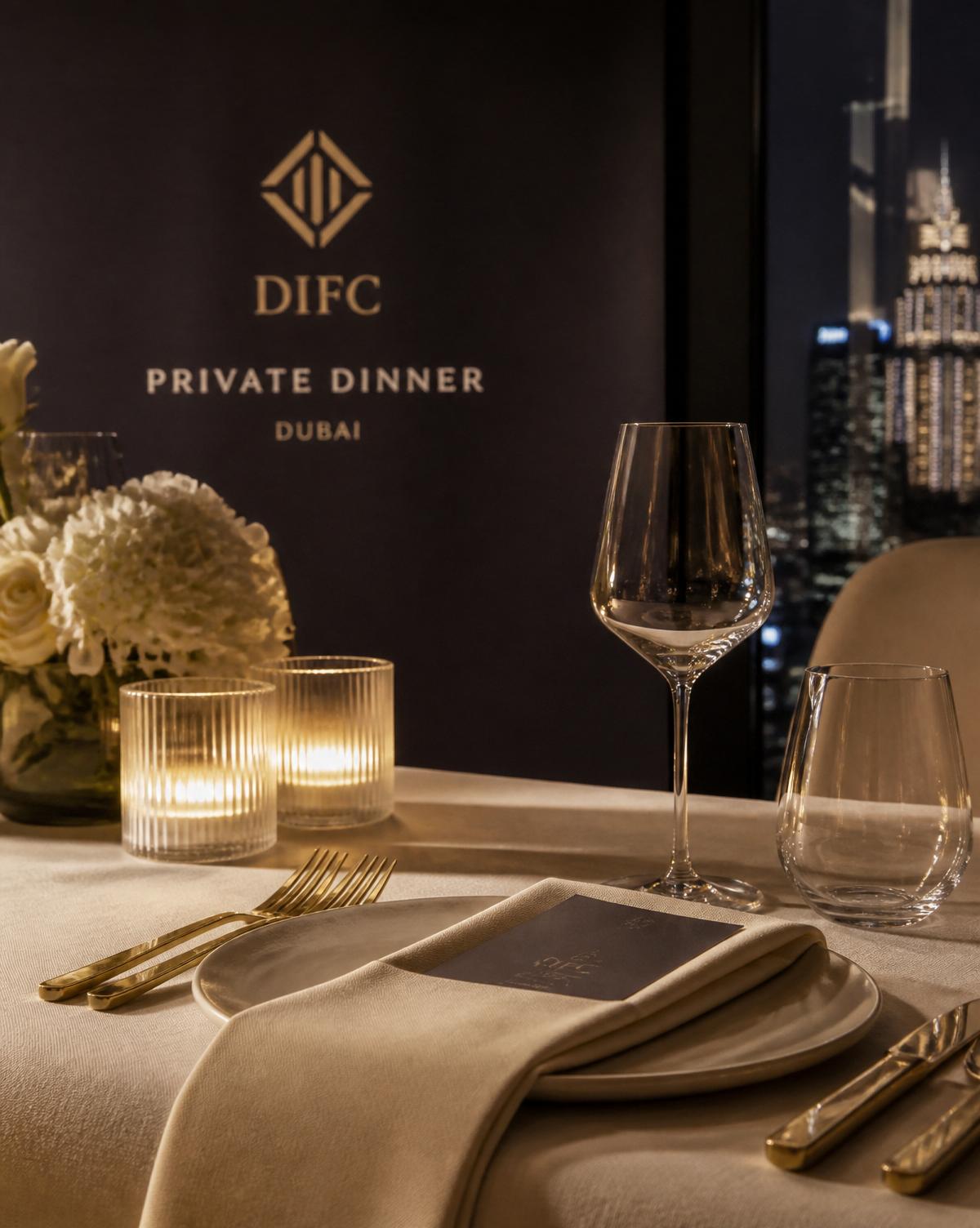 Private VIP dinner setup